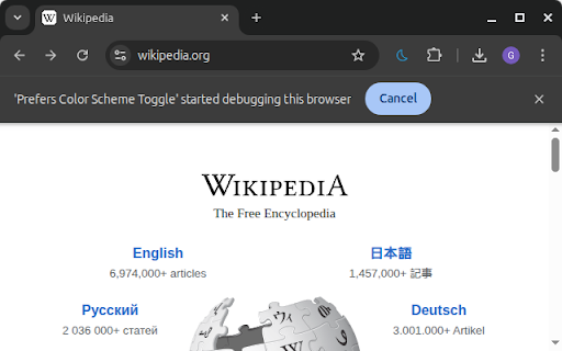 Prefers Color Scheme Toggle  from Chrome web store to be run with OffiDocs Chromium online