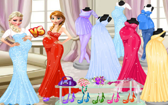 Pregnant Princesses Fashion Dressing Roo  from Chrome web store to be run with OffiDocs Chromium online