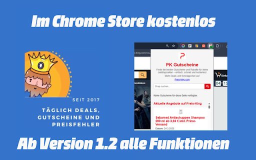 Preis King Coupon Finder – Gutscheine  Angebote  from Chrome web store to be run with OffiDocs Chromium online