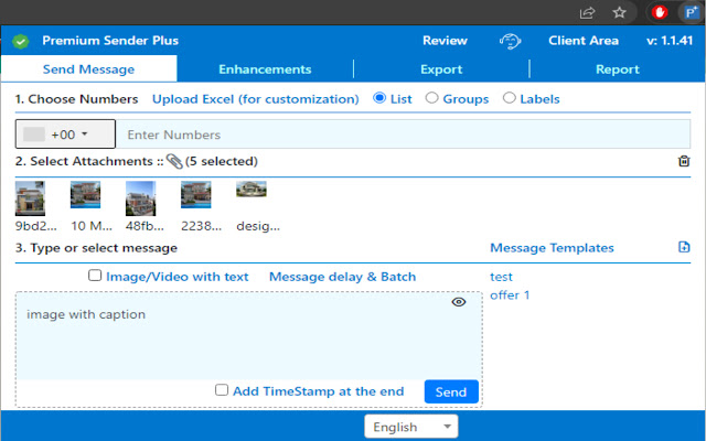 Premium Sender Plus  from Chrome web store to be run with OffiDocs Chromium online