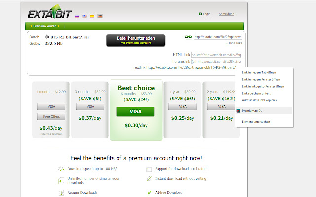 Premium.to Linkload  from Chrome web store to be run with OffiDocs Chromium online