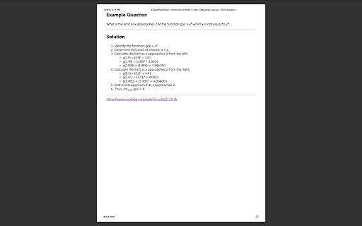 PrepSheet: Free YouTube Notes Generator  from Chrome web store to be run with OffiDocs Chromium online
