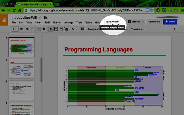 Presentation Sync  from Chrome web store to be run with OffiDocs Chromium online