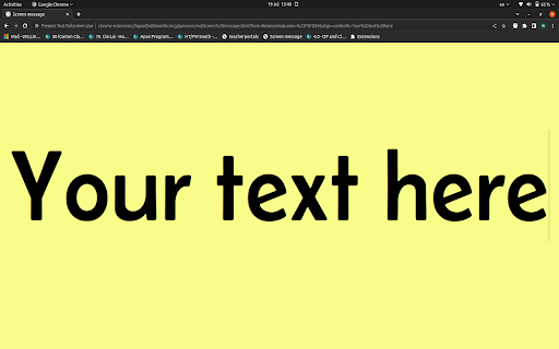 Present Text Fullscreen Live  from Chrome web store to be run with OffiDocs Chromium online