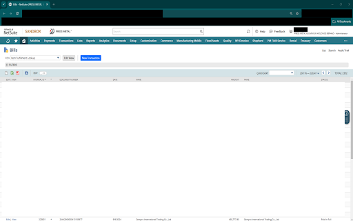 Press Metal NetSuite  from Chrome web store to be run with OffiDocs Chromium online