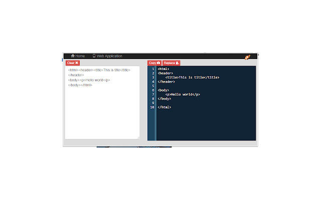 Pretty HTML | CSS | XML  from Chrome web store to be run with OffiDocs Chromium online