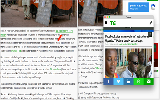 Preview Sneak peak at links  from Chrome web store to be run with OffiDocs Chromium online