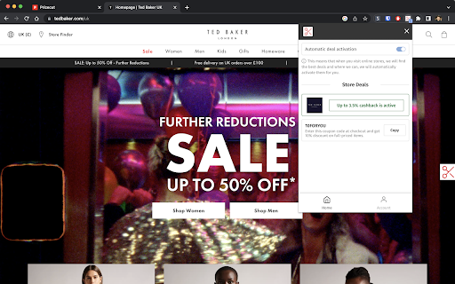 Pricecut  from Chrome web store to be run with OffiDocs Chromium online