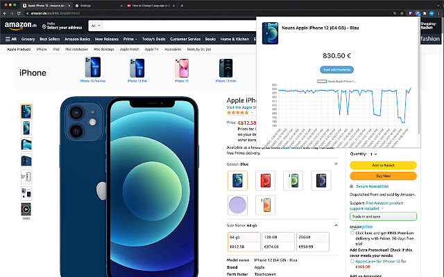 PriceNotify  from Chrome web store to be run with OffiDocs Chromium online