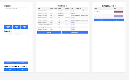 PricePin Organizer  from Chrome web store to be run with OffiDocs Chromium online