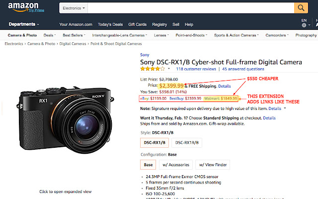 PriceScanner  from Chrome web store to be run with OffiDocs Chromium online