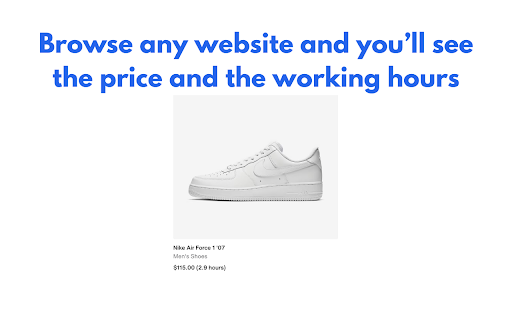 Price to Hours  from Chrome web store to be run with OffiDocs Chromium online