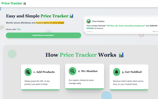 Price Tracker.io  from Chrome web store to be run with OffiDocs Chromium online