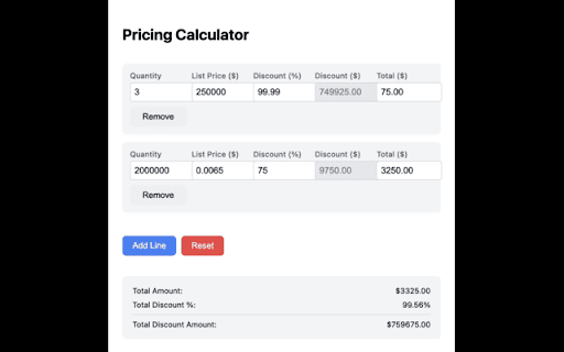 Pricing Validator  from Chrome web store to be run with OffiDocs Chromium online