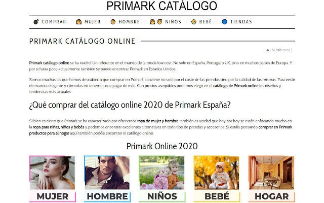 Primark Catalogo Online з веб-магазину Chrome, який буде працювати з OffiDocs Chromium онлайн