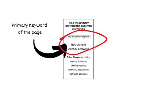 Primary Keyword Finder  from Chrome web store to be run with OffiDocs Chromium online
