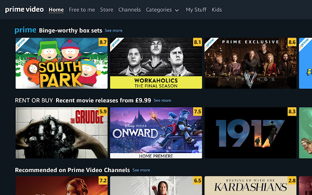 Prime Ratings: IMDb Ratings on Prime Video  from Chrome web store to be run with OffiDocs Chromium online