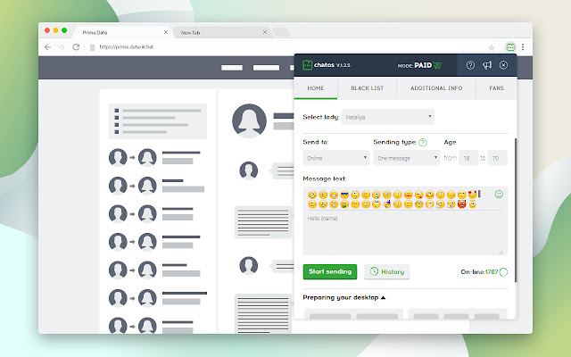 Prime/TalkyTimes/Amour ChatOS chats  from Chrome web store to be run with OffiDocs Chromium online