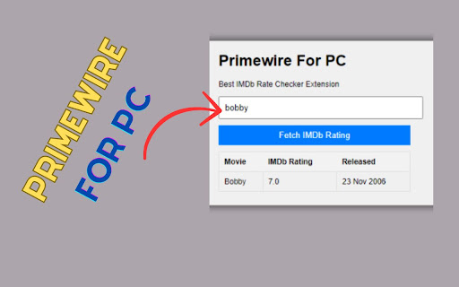 Primewire For PC,windows and Mac(Download Safely)  from Chrome web store to be run with OffiDocs Chromium online