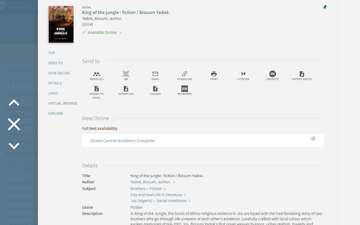 Primo Catalog Search  from Chrome web store to be run with OffiDocs Chromium online
