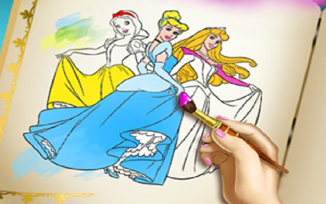 Princesses Coloring Book  from Chrome web store to be run with OffiDocs Chromium online