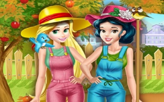 Princesses Working in the Garden  from Chrome web store to be run with OffiDocs Chromium online