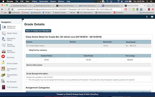 Princeton High Powerschool Calculator  from Chrome web store to be run with OffiDocs Chromium online