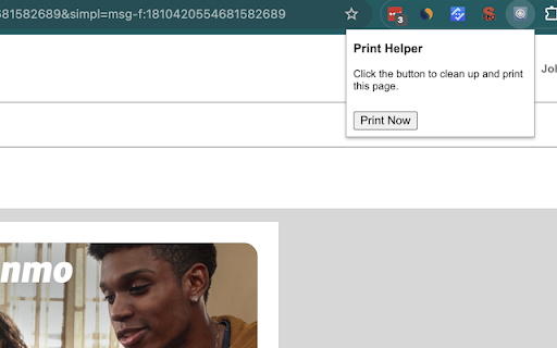 Print Helper  from Chrome web store to be run with OffiDocs Chromium online