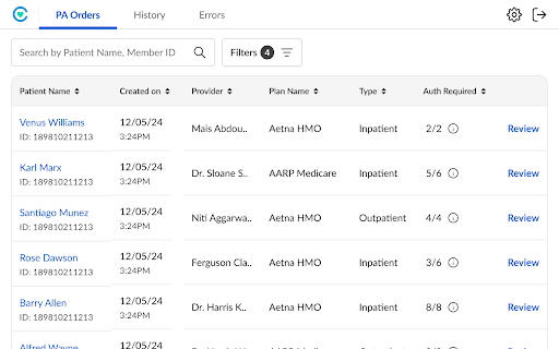 PriorAuth for providers  from Chrome web store to be run with OffiDocs Chromium online