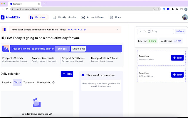 PrioritiZEN  from Chrome web store to be run with OffiDocs Chromium online