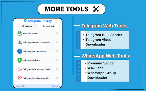 Privacy Extension For Telegram Web  from Chrome web store to be run with OffiDocs Chromium online