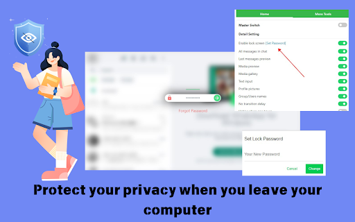 Privacy Extension for WhatsApp Privacy  from Chrome web store to be run with OffiDocs Chromium online