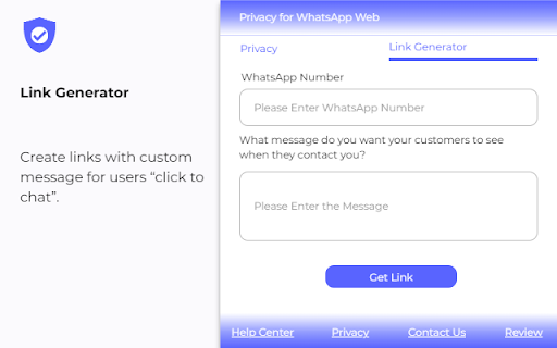 Privacy Extension For WhatsApp Web  from Chrome web store to be run with OffiDocs Chromium online