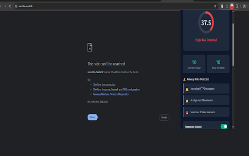 PrivacyGuard AI Smart Privacy Protection  from Chrome web store to be run with OffiDocs Chromium online