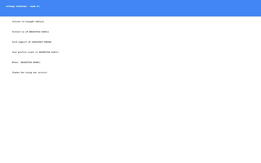 Privacy Protector Mask PII  from Chrome web store to be run with OffiDocs Chromium online