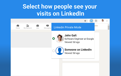 Private Mode for LinkedIn™  from Chrome web store to be run with OffiDocs Chromium online