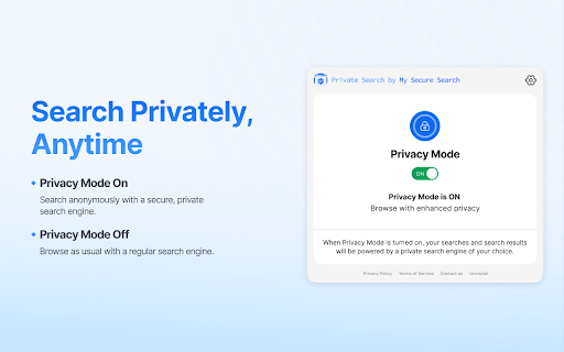 Private Search by My Secure Search  from Chrome web store to be run with OffiDocs Chromium online