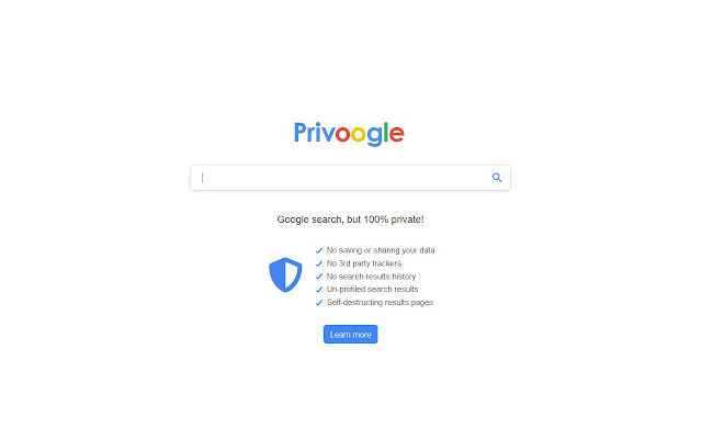 Privoogle — Private Search Engine  from Chrome web store to be run with OffiDocs Chromium online