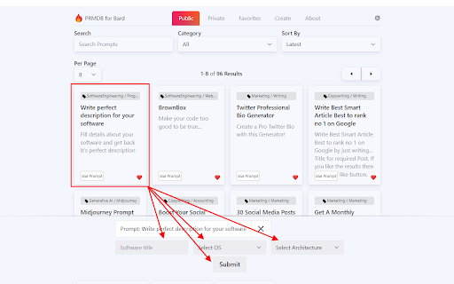 PRMDB for Bard Gemini  from Chrome web store to be run with OffiDocs Chromium online