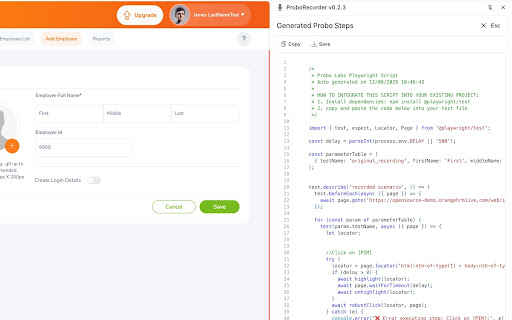 ProboRecorder v0.2.10  from Chrome web store to be run with OffiDocs Chromium online