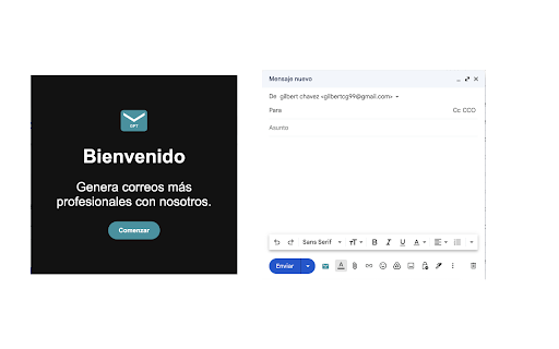 Procesador de textos corporativos para gmail  from Chrome web store to be run with OffiDocs Chromium online