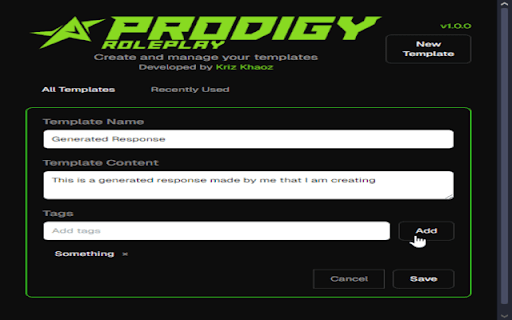 Prodigy QuickTool  from Chrome web store to be run with OffiDocs Chromium online
