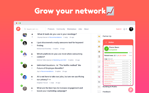 Product Hunt Extension: Helper  from Chrome web store to be run with OffiDocs Chromium online