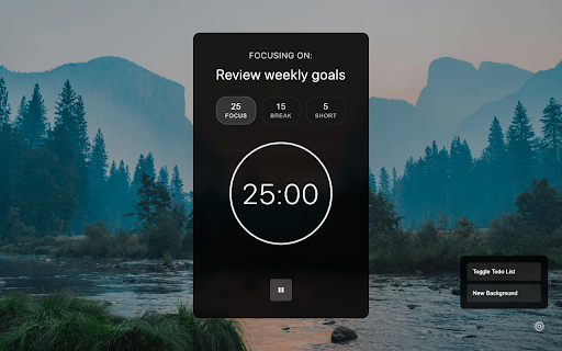 Productivity Dashboard  from Chrome web store to be run with OffiDocs Chromium online