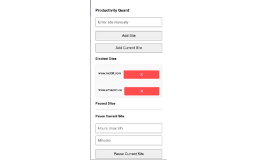 Productivity Guard – Block Distractions  Stay Focused  from Chrome web store to be run with OffiDocs Chromium online