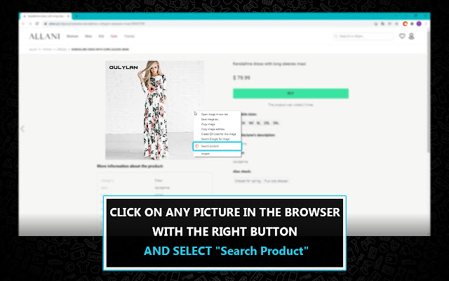 Product search by image  from Chrome web store to be run with OffiDocs Chromium online