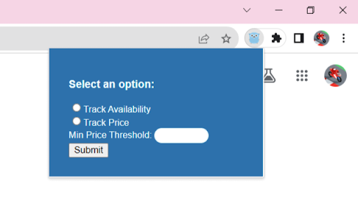 product track  from Chrome web store to be run with OffiDocs Chromium online