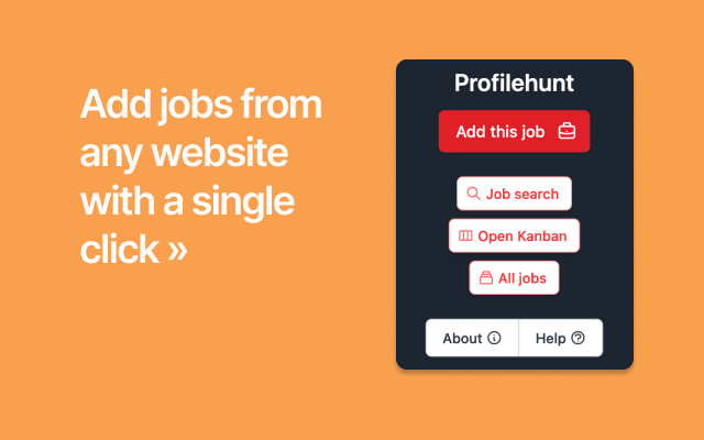 Profilehunt job clipper  from Chrome web store to be run with OffiDocs Chromium online