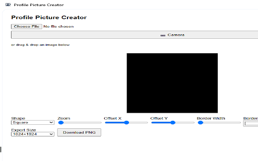 Profile Picture Creator  from Chrome web store to be run with OffiDocs Chromium online