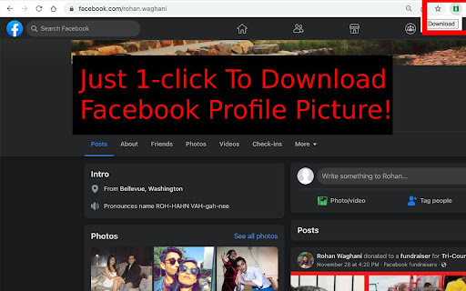 Profile Picture Downloader for Facebook™  from Chrome web store to be run with OffiDocs Chromium online